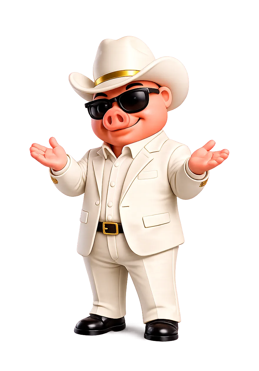 BossHogg waving mascot