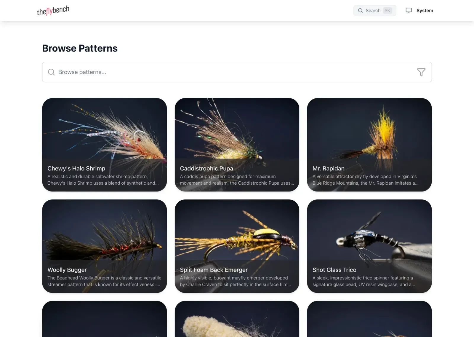 The searchable pattern library